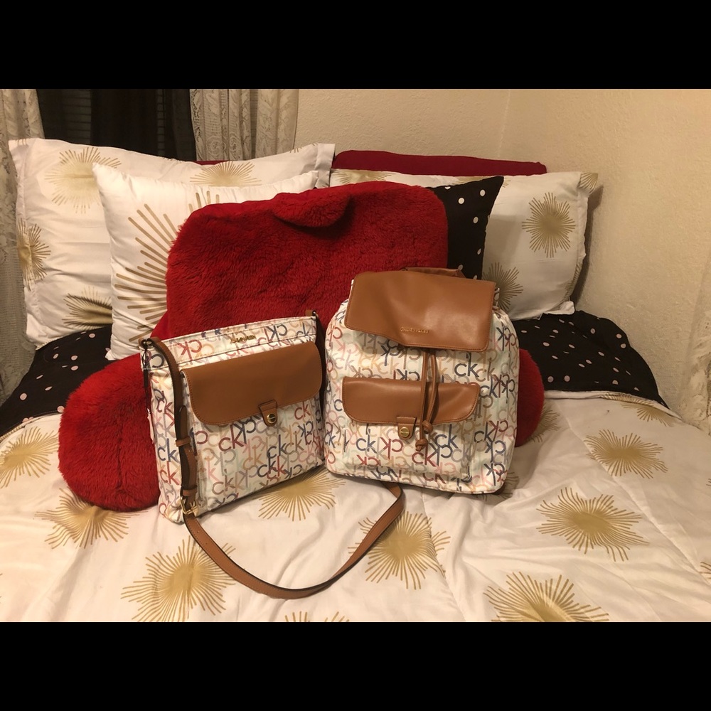 Calvin Klein Mercy Signature Nylon Bags.